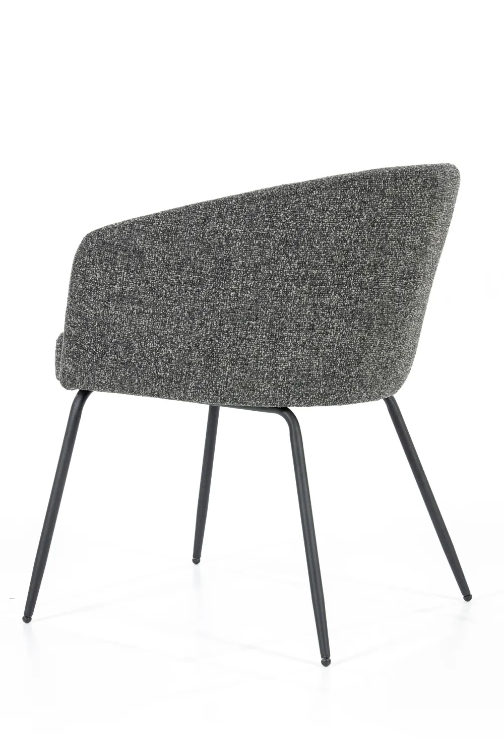 Gray Polyester Curved Back Chair | Eleonora Astrid