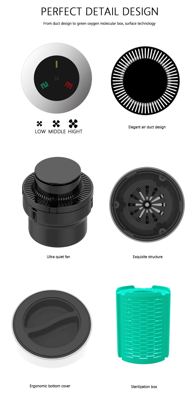 Portable Chlorine Dioxide Air Purifier for Sterilization Formal dehyde Benzenes Odor Removing